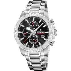 Festina Uhr Für Herren F20704/3 Timeless Chronograph Silber Edelstahl Case SilberEdelstahl Band von Festina