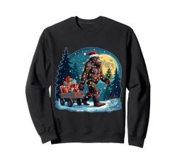 bigfoot Weihnachtsbaumbeleuchtung Weihnachten Sasquatch Herren Damen Kinder Sweatshirt von Festive Sasquatch Spirit Bigfoot’s Gift Wagon xmas