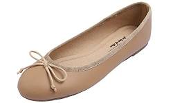 Feversole Napa Round ballerina, Damen Klasssische Ballerinas Matt Balerinaschuhe Flach Damenschuhe von Feversole