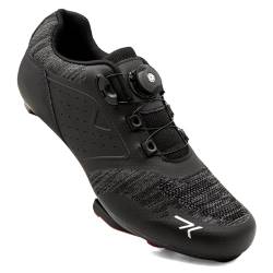 Feyenold Herren Fahrradschuhe Damen Radsport Schuhe Kompatibel mit Peloton & Kompatible Installation Look SPD SPD-SL Delta Lock Pedal Reitschuhe Schwarz 45 EU von Feyenold