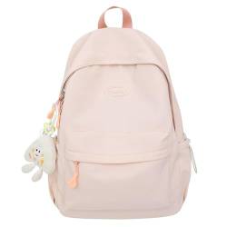 Frauen Rucksack Nylon Rucksack Koreanische Stile Rucksack Einfarbig Rucksack Student Schule Rucksack Für Den Alltag von Fhsqwernm