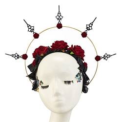 Haarreif mit Blumen-Spikes, Kopfbedeckung, HaloCrown, Kopfschmuck, HaloCrown, Stirnband von Fhsqwernm