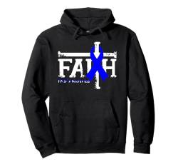 Fibromuskuläre Dysplasie Bewusstsein Herzschlag christliches Kreuz Pullover Hoodie von Fibromuscular Dysplasia Awareness Products (Lwaka)