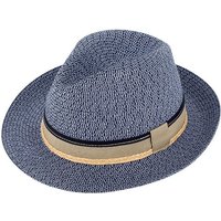 Fiebig Sonnenhut Papierhut Fedora melange mit dreifarbigem von Fiebig