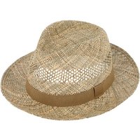 Fiebig Strohhut Strohhut Fedora aus Seegras mit einfarbigem Band von Fiebig