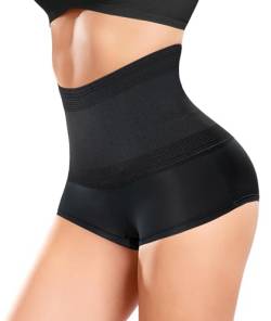 Figninget Bauchweg Unterhose Damen,Shapewear Miederhose Hoher slips String Tanga Shaper Miederslips Stark Formende Unterwäsche von Figninget