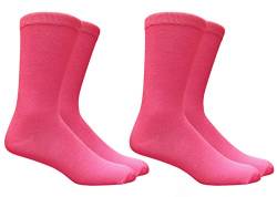 Men's Hot Pink Trouser Dress Socks - 2 Pairs von Fine Fit