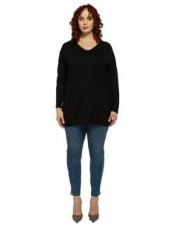 Fiorella Rubino: Langer Pullover aus ECOVERO Viskose Schwarz L Spring Summer 24 von Fiorella Rubino