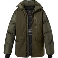 FIRE + ICE Herren Daunenparka grün Mikrofaser unifarben von Fire + Ice