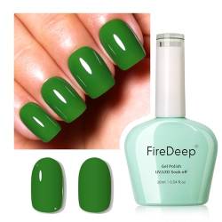 Firedeep Dunkel Olivgrüner Gel-Nagellack, 16ML Große Flasche Grüner Farbiger UV/LED Soak Off Gel-Lack für Herbst und Winter 1St. von Firedeep