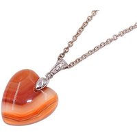 Firetti Kette mit Anhänger Schmuck Geschenk, Achat Herz, Made in Germany - mit Achat, Kristallstein von Firetti