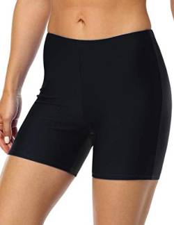 Firpearl Damen Boardshorts UPF50+ Sport Surf Shorts Badehose Badeshorts - Schwarz - 38 von Firpearl