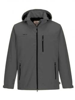 First B Herren Softshelljacke Achim, Funktionsjacke, Männer Outdoorjacke, Übergangsjacke, winddicht, wasserabweisend, atmungsaktiv anthrazit 6XL von First B