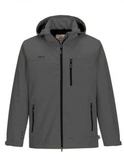 First B Herren Softshelljacke Achim, Funktionsjacke, Männer Outdoorjacke, Übergangsjacke, winddicht, wasserabweisend, atmungsaktiv anthrazit XXL von First B