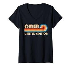 Damen OMER First Name Funny Retro Vintage Birthday T-Shirt mit V-Ausschnitt von First Name Cool Given Name Gift Ideas