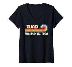 Damen ZIJAD First Name Funny Retro Vintage Birthday T-Shirt mit V-Ausschnitt von First Name Cool Given Name Gift Ideas