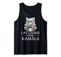 Katzendamen für Kamala Harris 2024 Voting Cats Feminine Damen Tank Top von First Women Kamala President 2024 For Women Men