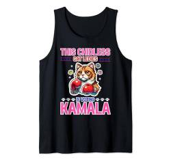 Lustig, diese kinderlose Katze Damen wählt Kamala Harris 2024 Tank Top von First Women Kamala President 2024 For Women Men