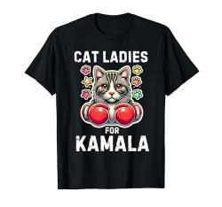 Vintage Cat Ladies für die Wahl von Kamala zum Präsidenten 2024, USA T-Shirt von First Women Kamala President 2024 For Women Men