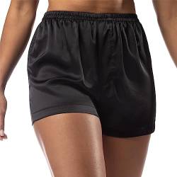 Fishers Finery Damen-Boxershorts aus 100 % Maulbeerseide; Nachtwäsche; Lounge-Shorts, midnight, XL von Fishers Finery