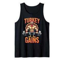 Lustiges Thanksgiving Truthahn gewinnt Motivation Gym Workout Tank Top von Fitness Training Bodybuilding Men Women Tees Gifts