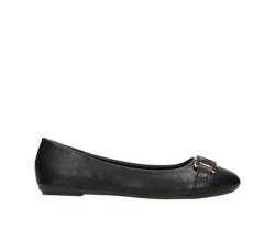 Fitters Damen Ballerinas Iris in Farbe Black PU, Damenschuhe in Übergröße - große Damenschuhe, Iris 42 EU Black PU von Fitters Footwear That Fits