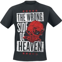 Five Finger Death Punch T-Shirt - The Wrong Side Of Heaven - The Righteous Side Of Hell - S bis XXL - für Männer - Größe M - schwarz  - Lizenziertes von Five Finger Death Punch