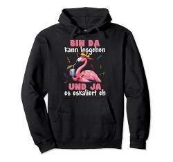 Flamingo Geschenk Party Feiern Kostüm Festival Disko Braut Pullover Hoodie von Flamingo Tshirt Frauen Partykostüm Mädelsabend JGA