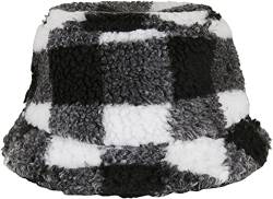 Flexfit Unisex 5003SC-Sherpa Check Bucket Hat Hut, White/Black, one Size von Flexfit