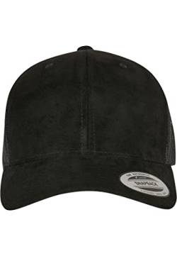 Flexfit Unisex 6606SU-Suede Leather Trucker Cap Baseballkappe, Black, one Size von Flexfit