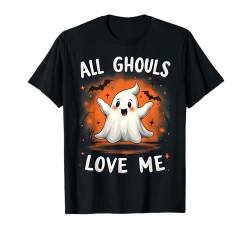 All The Ghouls Love Me Cute Ghost Funny Halloween Ghosts Kid T-Shirt von Flo Design Halloween