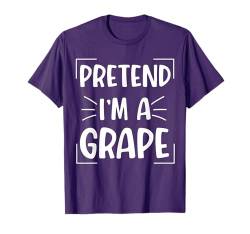 Pretend I'm A Grape Funny Halloween Grape Costume T-Shirt von Flo Design Halloween