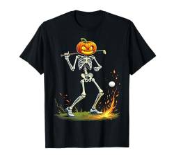 Skeleton Golf Funny Halloween Pumpkin Golfing Golfer T-Shirt von Flo Design Halloween