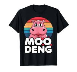 Moo Deng Funny Cute Baby Hippo Viral Retro Moo Deng Kids T-Shirt von Flo Design Moo Deng