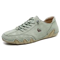 Ultra-bequemer Rutschfester Barfußschuhe, BarfuBschuh aus echtem Leder Flexao und Wandara Orthoschuhe Low Top Für Unisex Damen Herren 38Grüner von Flossty