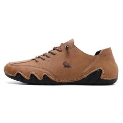 Ultra-bequemer Rutschfester Barfußschuhe, BarfuBschuh aus echtem Leder Flexao und Wandara Orthoschuhe Low Top Für Unisex Damen Herren 40Braun von Flossty