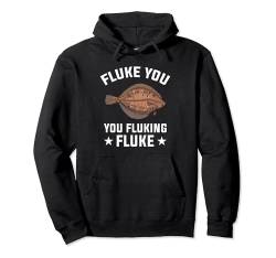 Flunder Fisher Net Fishing Season Rod Lure Flounder Fishing Pullover Hoodie von Flounder Fishing Gear & Fishing Rod Fisher Clothes