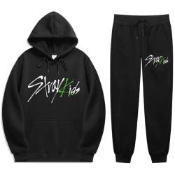 Flyself Kpop Stray Kids Sportanzug Traingsanzug Jogginganzug Herren Damen Langarm Hoodie & Jogginghose 2 Stück Freizeitanzug Kapuzenpullover Y2K Hip Hop Streetwear von Flyself