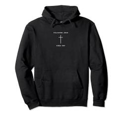 Jesus nachfolgen seit 1937 - Minimalistischer christlicher Geburtstag Pullover Hoodie von Following Jesus Christ Since Birth Year Gifts