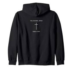 Jesus nachfolgen seit 1997 - Minimalistischer christlicher Geburtstag Kapuzenjacke von Following Jesus Christ Since Birth Year Gifts