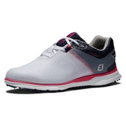 FootJoy Damen Pro|sl Sport Golfschuh, Weiß, Marineblau, Hot Pink, 38.5 EU von FootJoy