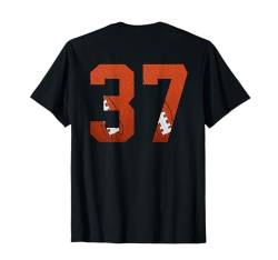 Nummer 37 Rückseite – American Football Trikot nummeriert T-Shirt von Football Back Numbers Birthday Apparel Gifts