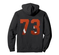 Nummer 73 Rückseite – American Football Trikot nummeriert Pullover Hoodie von Football Back Numbers Birthday Apparel Gifts