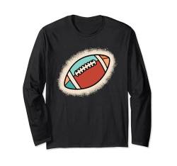 Retro American Football Footballspieler Damen Herren Kinder Langarmshirt von Football Bekleidung Damen Herren Kinder