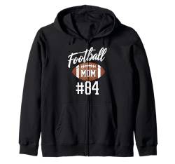 Fußball Mama #84 Lustiges Mutter Frau Touchdown Mädchen Sohn Spiel Kapuzenjacke von Football Mom Love Apparel