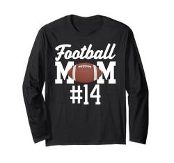 Fußball Mama #14 Lustiges Mutter Frau Touchdown Mädchen Sohn Spiel Langarmshirt von Football Mom Touchdown Tees