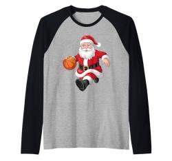 Weihnachtsmann Fußball Weihnachten für Kinder Jungen Herren Xmas Fußball Raglan von Football Santa Christmas