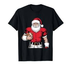 Weihnachtsmann Fußball Weihnachten für Kinder Jungen Herren Xmas Fußball T-Shirt von Football Santa Christmas