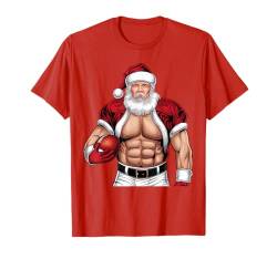 Weihnachtsmann Fußball Weihnachten für Kinder Jungen Herren Xmas Fußball T-Shirt von Football Santa Christmas