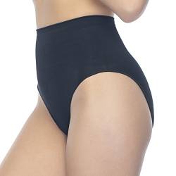 Formeasy Damen Taillenslip Nahtlos mit hohem Bund – Macht eine unglaublich schöne Form – Bequeme leicht Formende Unterwäsche Unterhose Bauchweg Hüftslip Seamless Shape Slip Panties (XL-XXL, Schwarz) von Formeasy